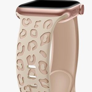 Leopard  non Apple band  for iWatch  2 Series 9 8 7 6 5 4 3 2 1 SE tan